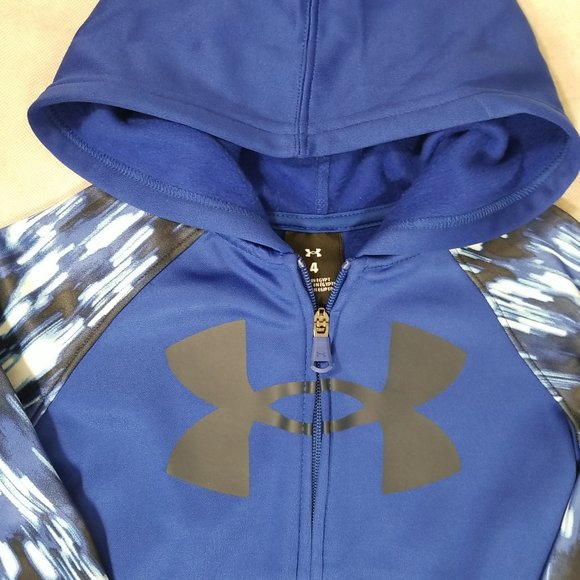 NWT Under Armour Boys Size 4 Track Suit Full Zip Jacket Pant Set - Picture 3 of 6